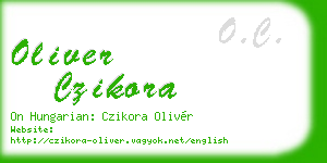 oliver czikora business card