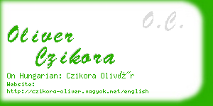 oliver czikora business card